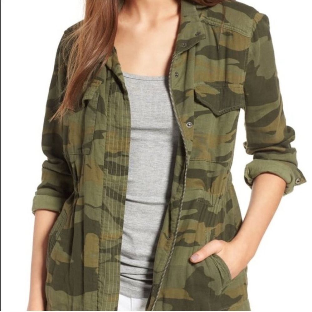 Splendid Camo Utility‎ Jacket - Camo Green Size Medium